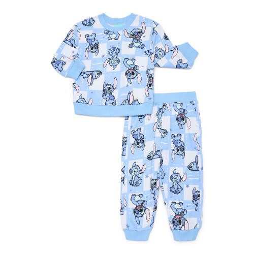 Lilo and Stitch Baby Boys or Girls Fleece Crewneck Top and Pants Set, 2-Piece, Sizes 0M-24M