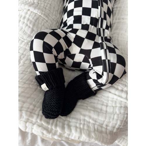 Chunky Knit Booties - Midnight