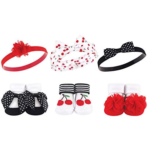 Hudson Baby Girl's Headband and Socks Giftset