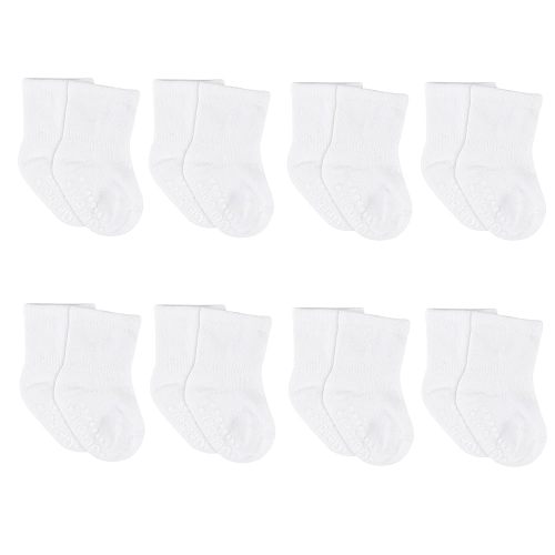 Amazon.com: Gerber baby boys 8-pack Wiggle-proof Jersey Crew Socks, White, 2-3T US: Clothing, Shoes & Jewelry