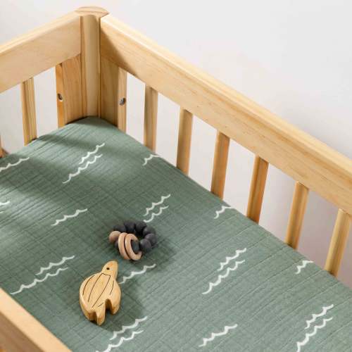 Babyletto All-Stages Bassinet Sheet in GOTS Certified Organic Muslin Cotton