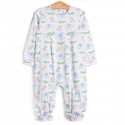 Zoo Park Pals Romper, Blue – Stitchy Fish