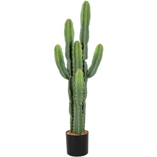 UV-Resistant Artificial Fake Cactus Plants 4ft – Large Faux Cowboy Cactus for Indoor & Outdoor Home, Office, or Garden Decor
