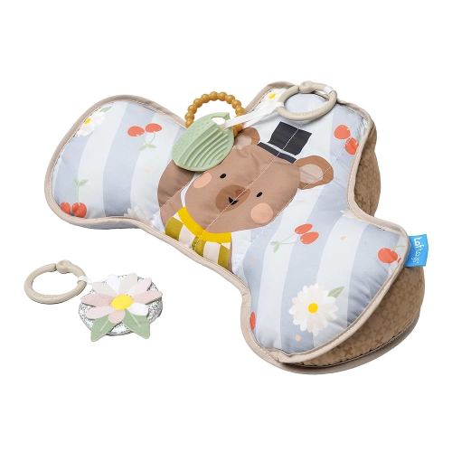 Taf Toys Tummy Time Toys Ergonomic Cushion & Teether for Infant Newborn Supportive Baby Tummy Time & Neck Strengthening Develops Muscles for Crawling Montessori Sensory Toy Tummy Time Toys 0-6 Months