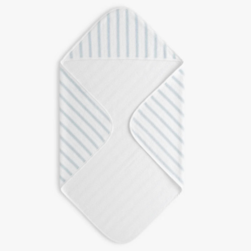 Seaside Stripes Baby Hooded Towel - Ocean