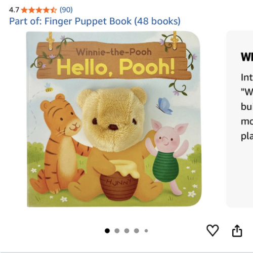 Winnie-the-Pooh: Hello, Pooh! Finger Puppet Board Book for Babies and Toddlers