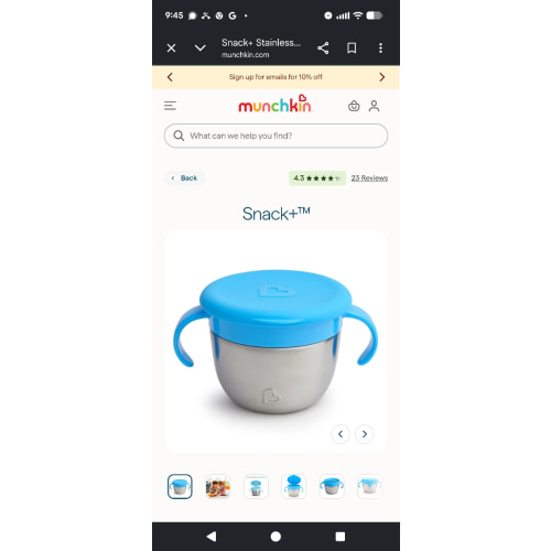 Snack+ Stainless Steel Snack Catcher® | Munchkin