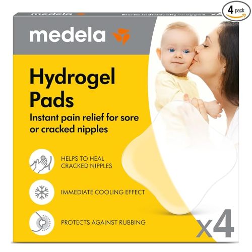 Medela Soothing Hydrogel Pads for Nipples, Reusable 24 Hours, Pack of 4