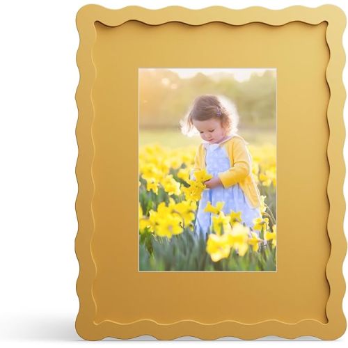8x10 Wavy Yellow Picture Frame