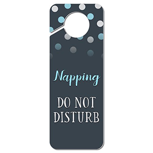 GRAPHICS & MORE Napping Do Not Disturb Plastic Door Knob Hanger Sign