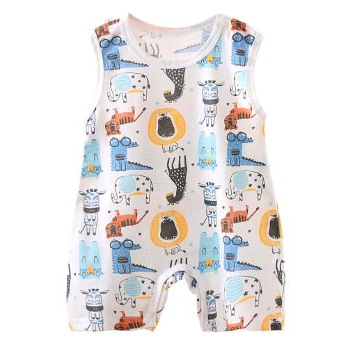 Baby Bodysuits Unisex Bodysuit Boys Girls Clothes for 0-6 Months Preemie eeveless Summer Clothes For Babies 1 18 Months Old Both Boys And Girls Light And Thin With A Closed Crotch