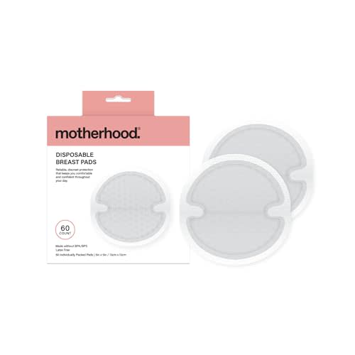 Motherhood Maternity Disposable Nursing Pads – Leak Proof Breast Pads for Breastfeeding, Ultra Absorbent, Individually Wrapped, Soft & Discreet, 60 Count (Case of 1 (60 ct)) | Comfortable support during breastfeeding