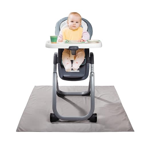 Graco Splat Mat, 50" X 50" | Under High Chair and Arts and Crafts, Anti-Slip, Waterproof Floor Protector, Food Splash and Spill Mat