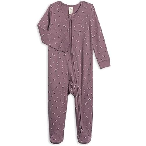 Colored Organics Baby Zip-Up Footed Sleeper with 2-Way Zipper - Newborn Organic Cotton Pajamas