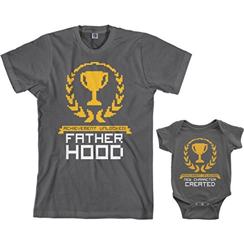 Threadrock Achievement Unlocked Infant Bodysuit & Men's T-Shirt Matching Set
