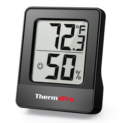ThermoPro TP49 Mini Hygrometer Thermometer with Large Digital View Indoor Thermometer Humidity Gauge Monitor for Greenhouse Cellar