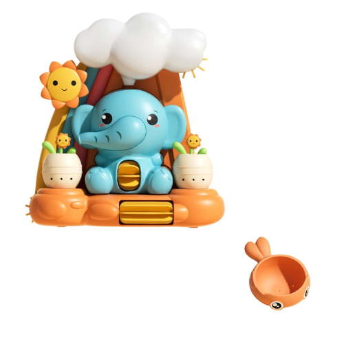 ‌BUTOMKY Elephant Baby Bath Toys - Fun Splash Roller Waterfall & Water Swimming Toys, Suitable for Infants 0-3 Months to Toddlers 1-3 Years, Ideal Birthday/Gift for Newborn Boys & Girls