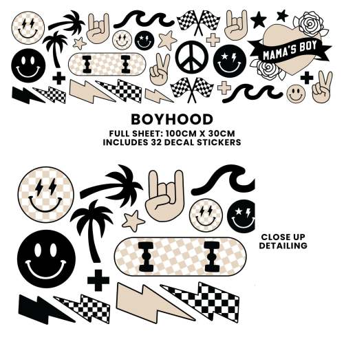 Peel & Stick Fabric Wall Stickers - Boyhood – Cherrypick