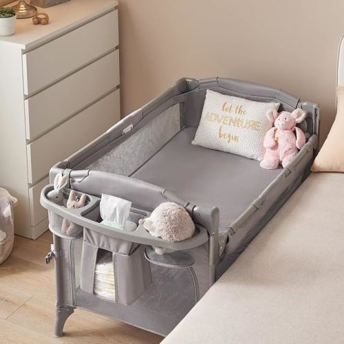 BEKA 4-in-1 Baby Bassinet Bedside Sleeper, Playard & Changing Table