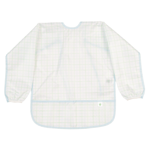 The Cover Everything Bib in Blue/Green Windowpane