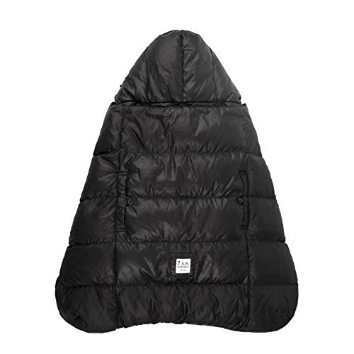 7AM Enfant Baby Carrier Cover - K-Poncho Universal Fit Winter Ultra Soft Plush Lining, Water Repellent Bunting Bag with Adjustable Hood, Multifunctional Stroller & Car Seat Blanket Cover | (0-3T)