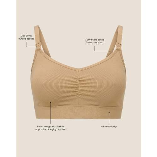 Storq Comfort Zone Nursing Bra Wireless For Pregnancy & Breastfeeding | Black – Kindred Bravely