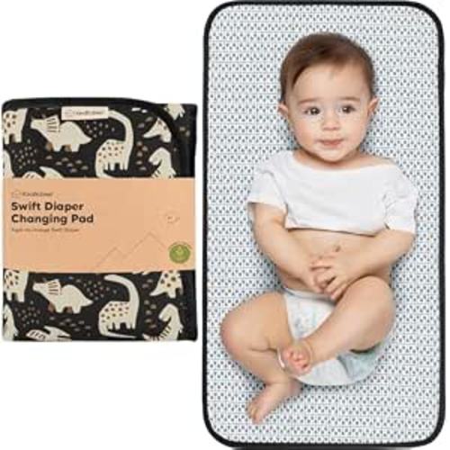 KeaBabies Portable Diaper Changing Pad, Easy Wipe Clean, 25x13 (Dino Ridge)