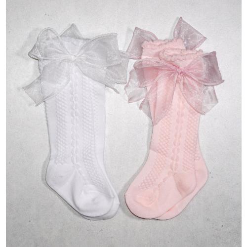 Baby girl coming home socks, pink and white socks, fashionable, socks to match to romper