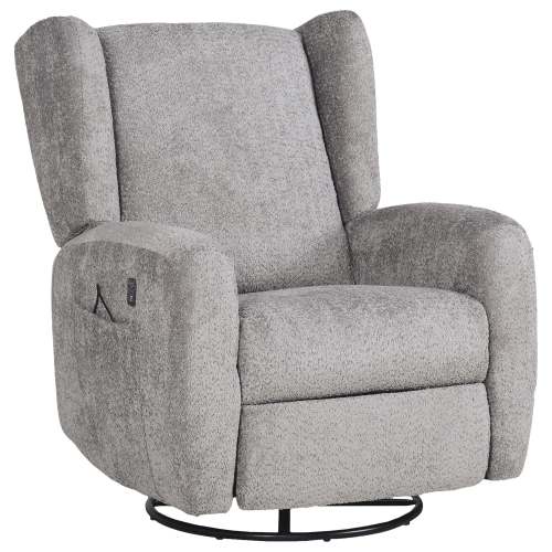 Eastern Shore Chloe Rocking Power Glider Recliner in Ash