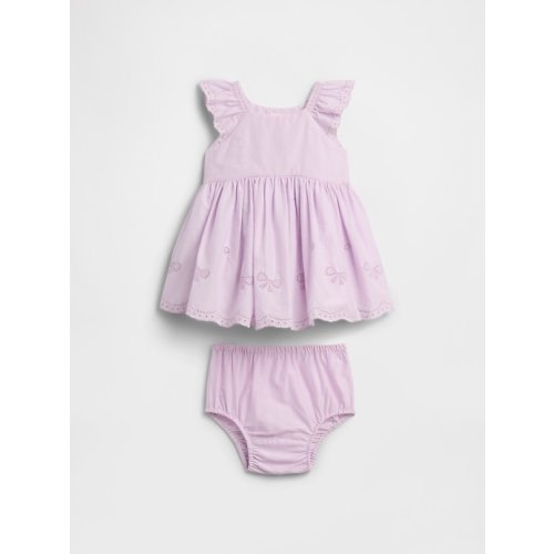 Baby Eyelet Two-Piece Dress Set