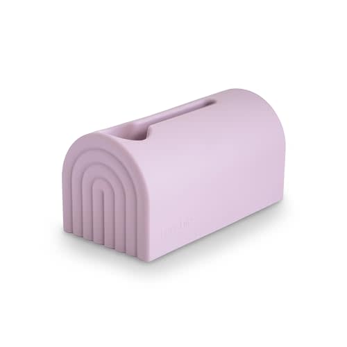 mushie Bath Spout Cover | Soft Silicone Bathtub Faucet Safety Guard for Kids | Universal Fit (Soft Lilac)