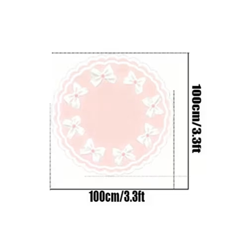 1pc pink bow flower plush carpet irregular shaped soft plush - Temu