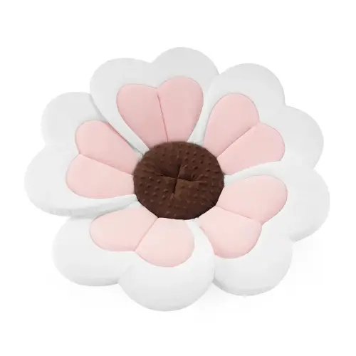 PandaEar Baby Bath Pad for Infant Newborn, Bath Baby Bath Seat to Toddler 0 to 6 Months and Up Soft Flower Petals for Sink Bathtub Essentials Shower Gift (Pink Heart)