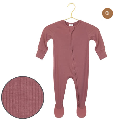 Marjorie Ribbed Zipper Footies