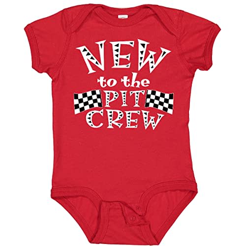 inktastic New To the Pit Crew Racing Flags Baby Bodysuit