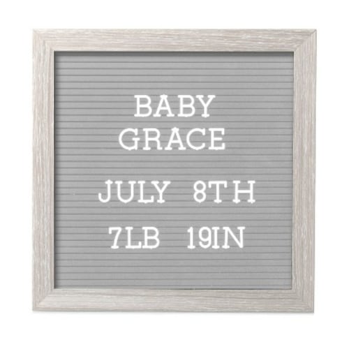 Pearhead Letterboard Set - 0, Light Grey, 10X10