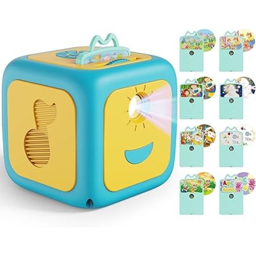 Story Projector for Kids, Story Machine with Early Learning, Music, Night Sky Lights, Storybook Projector, Moonlight Storytime Projector, Story Telling Toy for Toddlers, Gift for Kids Aged 3+