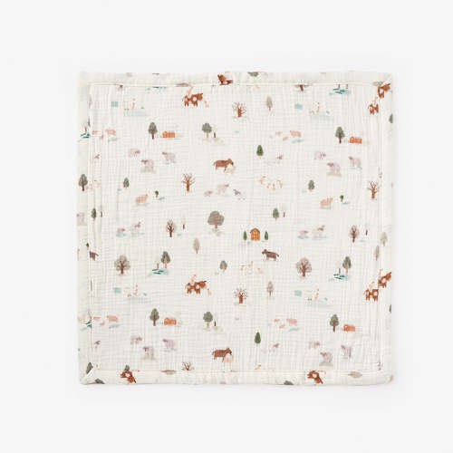 On the Farm Organic Muslin Security Blanket – Elegant Baby