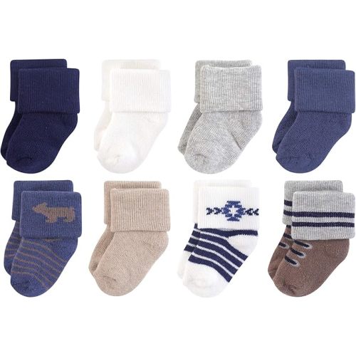 Hudson Baby Baby 8-pack Cotton Rich Newborn and Terry Socks