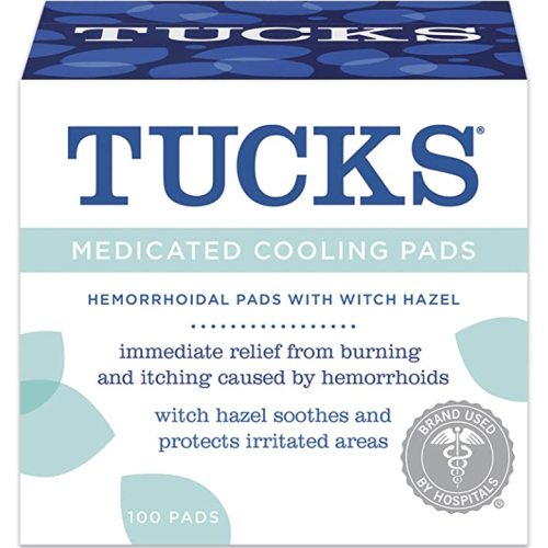 Tucks Medicated Witch hazel hemorrhoidal Pads, 100 Count Pads