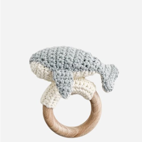 Whale Crocheted Rattle Teether