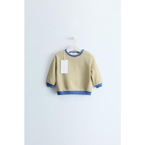 ZARA TIMELESS - STRIPED PRINT SWEATSHIRT - Mid-yellow | ZARA United States