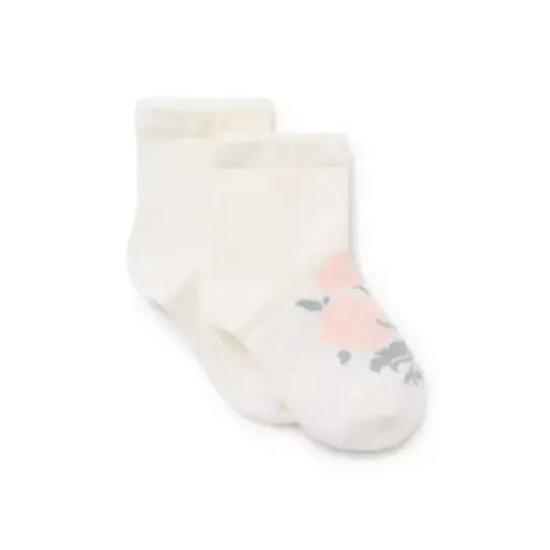 Baby Cream And Sugar Rose Baby Rose Sock by Janie and Jack