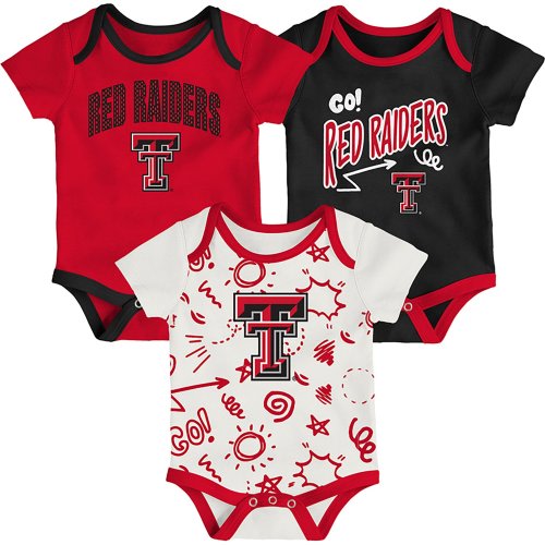 Outerstuff Infants' Texas Tech All Day Play 3-Piece Creeper Set