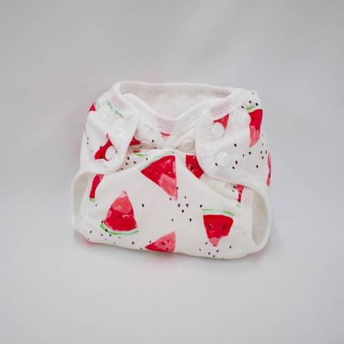 Watermelon Newborn Cloth Diaper with umbilical cord snap
