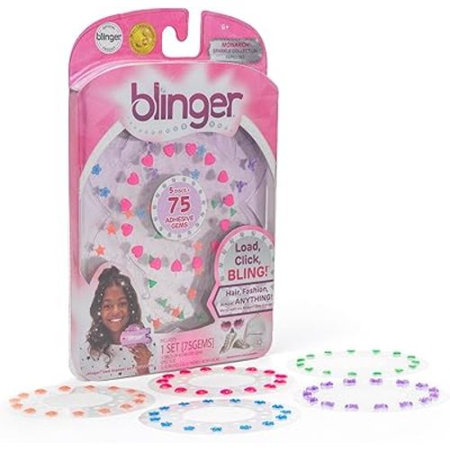blinger® Sparkle Collection Refill Pack | 75 Acrylic Rhinestones in 5 Discs | Exclusive for Blinger Gem Stamper (Monarch)