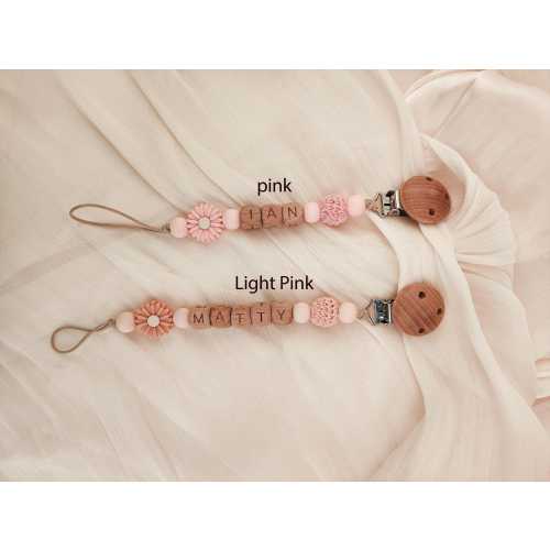 Personalized Pacifier Clip, Custom Dummy Clip, Pacifier Holder, Soother Clip, Binky Clip, Baby Shower Gift, Baby Gift, Newborn Gift