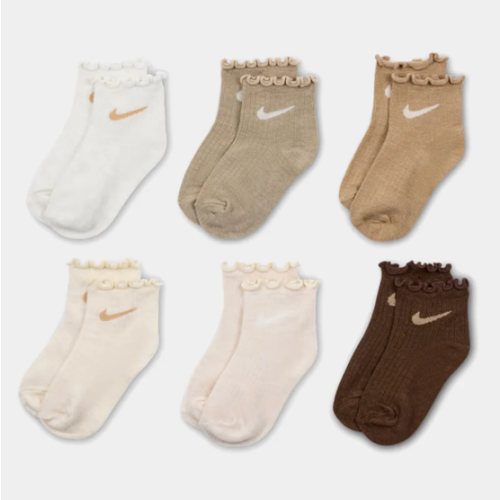 Lettuce Welt 6 Pack Ankle Infant Toddler Socks (Sail)