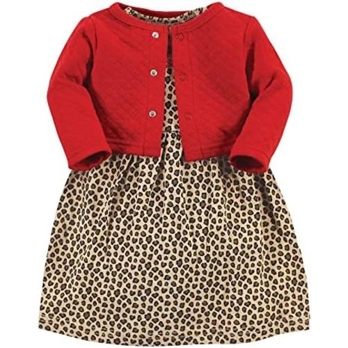 Hudson Baby Girls Quilted Cardigan and Dress