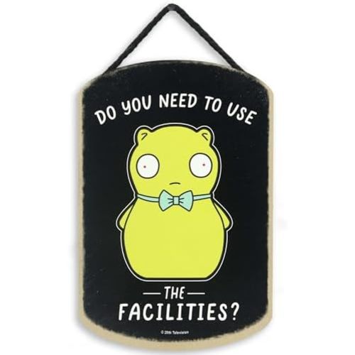 Bob's Burgers Kuchi Kopi Use the Facilities Hanging Wood Wall Decor
